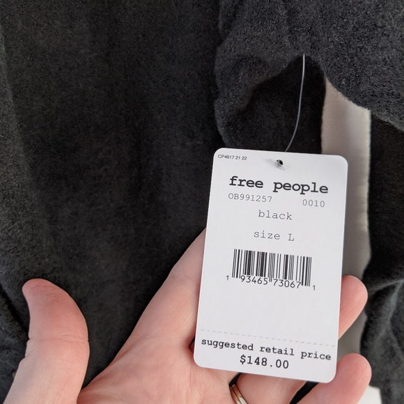 NWT Free People Black Cozy Eucalyptus Cardigan - Picture 7 of 7